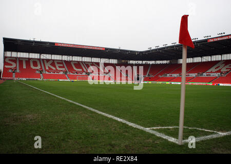 Stoke on Trent, Regno Unito. 19 gen 2019. Vista generale all'interno del Bet365 stadium prima di kick off. EFL Skybet partita in campionato, Stoke City v Leeds United a Bet365 stadium di Stoke on Trent sabato 19 gennaio 2019. Questa immagine può essere utilizzata solo per scopi editoriali. Solo uso editoriale, è richiesta una licenza per uso commerciale. Nessun uso in scommesse, giochi o un singolo giocatore/club/league pubblicazioni. pic da Steffan Bowen/Andrew Orchard fotografia sportiva/Alamy Live news Foto Stock