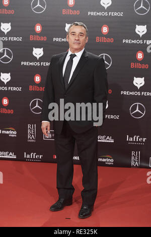 Spagna. Xix gen, 2019. Eduard Fernandez assiste il 2019 Feroz Awards a Bilbao Arena il 19 gennaio 2019 in Spagna Credit: Jack Abuin/ZUMA filo/Alamy Live News Foto Stock