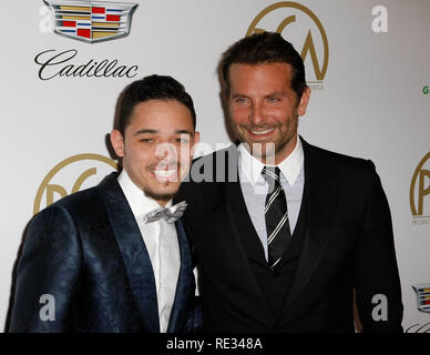 In California, Stati Uniti d'America. 19 gen 2019. Anthony Ramos e Bradley Cooper frequentare il trentesimo produttori annuale Guild Awards presso il Beverly Hilton Hotel on gennaio 19, 2019 a Beverly Hills, la California. Foto: imageSPACE/MediaPunch Credito: MediaPunch Inc/Alamy Live News Foto Stock