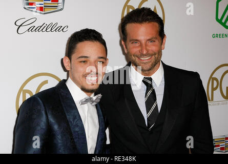 In California, Stati Uniti d'America. 19 gen 2019. Anthony Ramos e Bradley Cooper frequentare il trentesimo produttori annuale Guild Awards presso il Beverly Hilton Hotel on gennaio 19, 2019 a Beverly Hills, la California. Foto: imageSPACE/MediaPunch Credito: MediaPunch Inc/Alamy Live News Foto Stock