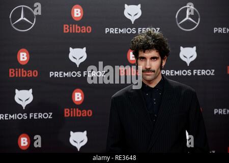 Bilbao, Spagna. 19 Jan 2019. assiste il tappeto rosso durante la Feroz 2019 premi al Bilbao Arena on gennaio 19, 2019 a Bilbao, Spagna. (Foto da Ion Alcoba / Cordon Premere) Credito: CORDON PREMERE/Alamy Live News Foto Stock