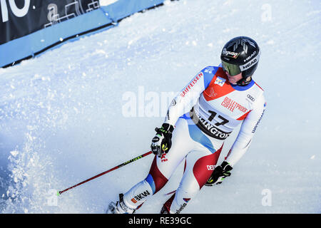 KILLINGTON VT - novembre 24: Lara Gut della SUI nell'area di finitura dopo la seconda esecuzione di slalom gigante su Audi FIS Coppa del Mondo di sci. Foto Stock