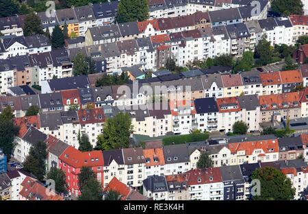 Case, edifici di appartamenti, Ruettenscheid trimestre, Essen, Renania settentrionale-Vestfalia Foto Stock