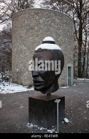 Museum der Moderne museo, Mt. Moenchsberg, sera invernale, Salisburgo, Austria, Europa Foto Stock