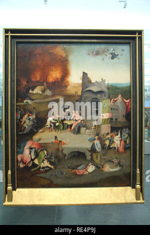 Come tentacoes de Santo Antao,Tentazione di Sant'Antonio, 1500, Hieronymus Bosch, olio su legno, Masp, São Paulo, Brasile Foto Stock