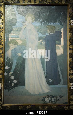 Ritratto d'Yvonne Lerolle en trois aspetti, Triple Ritratto di Yvonne Lerolle, 1897, olio su tela, Maurice Denis (1870 - 1943), il Musee d'Orsay, Parigi, Foto Stock