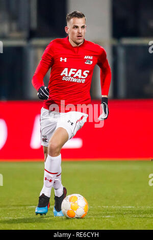 ALKMAAR, AZ - FC Utrecht, 19-01-2019, calcio Eredivisie olandese Stagione 2018 - 2019, AFAS Stadium, AZ player Seuntjens tappetini Foto Stock