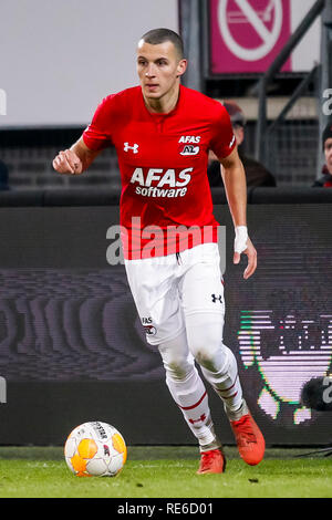 ALKMAAR, AZ - FC Utrecht, 19-01-2019, calcio Eredivisie olandese Stagione 2018 - 2019, AFAS Stadium, AZ player Idrissi Oussama Foto Stock