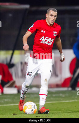 ALKMAAR, AZ - FC Utrecht, 19-01-2019, calcio Eredivisie olandese Stagione 2018 - 2019, AFAS Stadium, AZ player Idrissi Oussama Foto Stock