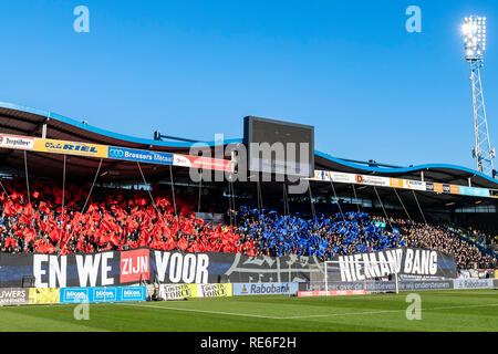 TILBURG, Paesi Bassi, 20-01-2019, calcio, Koning Willem II stadium, olandese eredivisie, stagione 2018/2019, atmosfera nello stadio, durante la partita Willem II - NAC, Foto Stock