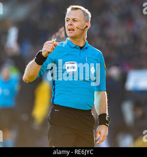 Tilburg, Paesi Bassi. Xx gen, 2019. TILBURG, Paesi Bassi, 20-01-2019, calcio, Koning Willem II stadium, olandese eredivisie, stagione 2018/2019, arbitro Bjorn Kuipers, durante la partita Willem II - NAC, Credito: Pro scatti/Alamy Live News Foto Stock