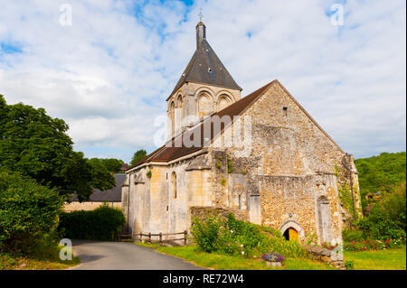 Francia, Indre (36), Gargilesse-Dampierre, Saint-Laurent et Notre Dame de Gargilesse chiesa Foto Stock