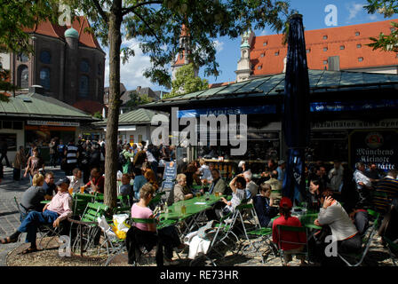 - Viktualienmarkt e dintorni. Monaco di Baviera, Germania Foto Stock