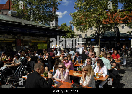 - Viktualienmarkt e dintorni. Monaco di Baviera, Germania Foto Stock