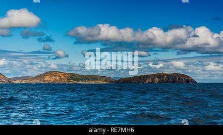 Brow Head, Co Cork, Irlanda. Vista dal mare. Foto Stock