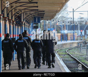 La regina Elisabetta II arriva a King's Lynn station prima della pausa natalizia a Sandringham offre: atmosfera dove: Kings Lynn, Regno Unito quando: 20 Dic 2018 Credit: John Rainford/WENN Foto Stock