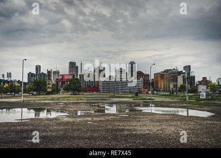 Detroit, Michigin, Stati Uniti - Ottobre 2018 : Vista del centro di Detroit nel Michigan STATI UNITI D'AMERICA. Detroit è la più grande e la più popolosa città in Stati Uniti Foto Stock