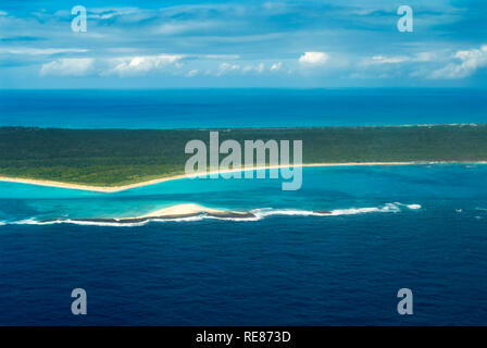 Aeromobili battenti sull'Isola di Cat Island. Il Cat Island visto da un piccolo aereo spirali al Cat Island Bahamas Foto Stock