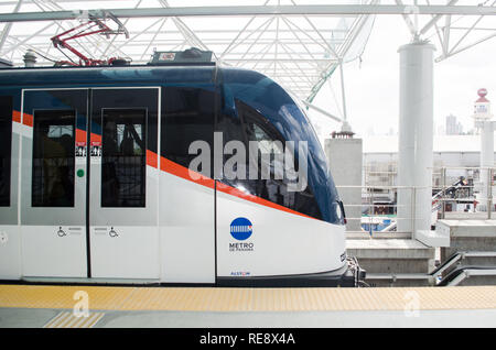 Metro de Panamá la linea 2 si apre per una settimana durante la Giornata Mondiale della Gioventù Foto Stock