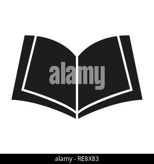 Il quaderno. Piatto icona Vettore. Semplice simbolo nero su sfondo bianco eps10 Illustrazione Vettoriale