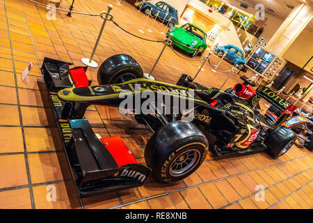 FONTVIEILLE, Monaco - JUN 2017: black LOTUS E 21 RENAULT F1 2013 a Monaco Top Cars Collection Museum. Foto Stock