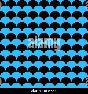 Abstract sfondo geometrico sul tema marino. Onde Seamless pattern blu o squama texture. eps10 Illustrazione Vettoriale