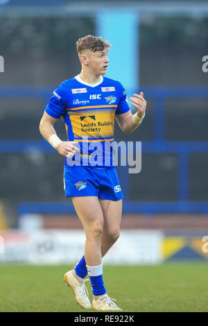 Il 20 gennaio 2019, Smeraldo Headingley Stadium, Leeds, Inghilterra; Betfred Super League warm up , Leeds Rhinos vs Castleford Tigers ; Harry Newman (29) di Leeds rinoceronti Credito: Mark Cosgrove/news immagini Foto Stock