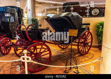 FONTVIEILLE, Monaco - JUN 2017: nero Galeche 1875 a Monaco Top Cars Collection Museum. Foto Stock