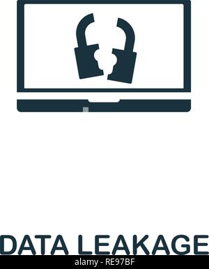 La perdita di dati e la relativa icona. Premio di design di stile da icona di corruzione della collezione. Pixel di dati perfetta icona di perdita per il web design, applicazioni software, l'uso della stampa Illustrazione Vettoriale