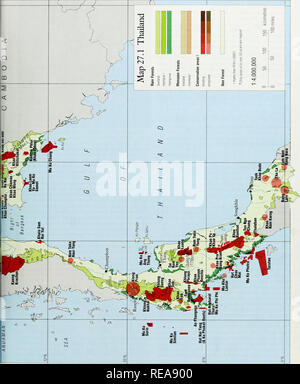 . L'Atlante di conservazione delle foreste tropicali: Asia e Pacifico. Thailandia. 225. Si prega di notare che queste immagini vengono estratte dalla pagina sottoposta a scansione di immagini che possono essere state migliorate digitalmente per la leggibilità - Colorazione e aspetto di queste illustrazioni potrebbero non perfettamente assomigliano al lavoro originale. Collins, N. M. , Sayer, J. A. , Whitmore, T. C.. IUCN Foto Stock