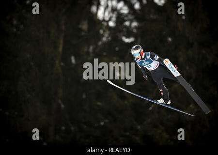 Zakopane (Polonia). Xx gen, 2019. Un ponticello di sci, Jan Hoerl, visto in azione durante il team competizione individuale per FIS Ski Jumping World Cup a Zakopane (Polonia). Credito: Diogo Baptista/SOPA Immagini/ZUMA filo/Alamy Live News Foto Stock