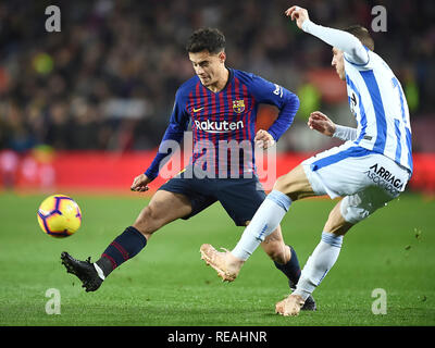 Barcellona, Spagna. Il 20 gennaio, 2019. LaLiga 2018/ 2019, la data 19. Barcelona-Leganes. Phillippe Coutinho di Barcellona durante il gioco Barcelona-Leganes. Credito: Pro scatti/Alamy Live News Foto Stock