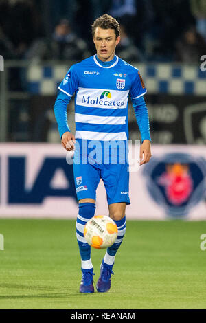 ZWOLLE , 19-01-2019 , MAC3PARK stadion , Stagione 2018 / 2019 , olandese Eredivisie . PEC Zwolle player Thomas Lam durante il match PEC Zwolle - Feyenoord Foto Stock
