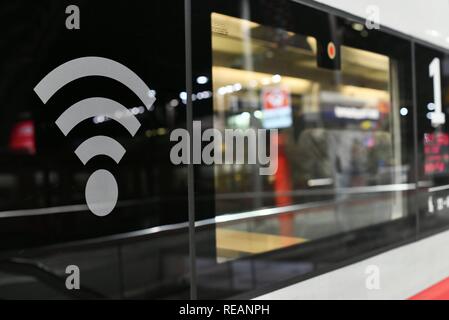 Berlino, Germania. Xvii gen, 2019. Immagine simbolica di Lan Wireless, la Germania, la città di Berlino, 17. Gennaio 2019. Credito: Frank può | in tutto il mondo di utilizzo/dpa/Alamy Live News Foto Stock