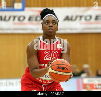 Wasserburg, Germnany. Xx gen, 2019. Ashley Briana WILLIAMS (Wasserburg/US), .Gerrman Womans Basketball Bundesliga 2018/19, TSV Wasserburg vs USC Freiburg, Jan 20, 2019, .Badria Centro Sportivo, Wasserburg, Credito: Wolfgang Fehrmann/ZUMA filo/Alamy Live News Foto Stock