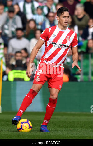 SEVILLA, 20-01-2019. Primera Division campionato spagnolo. LaLiga. Estadio Benito Villamarin. Bernardo Espinosa Girona (FC) durante il gioco Real Betis - Girona FC. Foto Stock