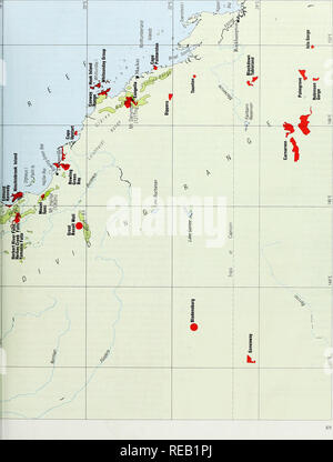 . L'Atlante di conservazione delle foreste tropicali: Asia e Pacifico. Australia. Si prega di notare che queste immagini vengono estratte dalla pagina sottoposta a scansione di immagini che possono essere state migliorate digitalmente per la leggibilità - Colorazione e aspetto di queste illustrazioni potrebbero non perfettamente assomigliano al lavoro originale. Collins, N. M. , Sayer, J. A. , Whitmore, T. C.. IUCN Foto Stock