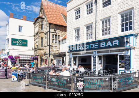 Il Quayside Cafe Bar, Foreshore Road, Scarborough, North Yorkshire, Inghilterra, Regno Unito Foto Stock