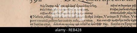 . Conradi Gesneri medici Tigurini HistoriÃ¦ animalium Lib. I. de quadrupedibus uiuiparis : opus philosophis, medicis, grammaticis, philologis, poeÌtis, &AMP; omnibus rerum linguarumqÌ; uariarum studiosis, utilissimum simul iucundissimumqÌ; futurum ... Opere Pre-Linnean; Zoologia. eCcruo.H. Lib.I.. Boryfthenem:quam Achilles dum Iphigeniam mScythiarrexAulideabreptamperfeqmtur circunquag,curfuferturemenfusfintertanmoDh âa ceruumfacrificandum fubftituit, Euftathius tn Dionyfium. f Aegyptfj hominem adulatmne decepmmfign.ficareuolentes^ wlammeacficquodammodooblitusfuicapitur.Horus. Rehquaaceruofumpta Foto Stock