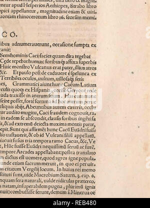 . Conradi Gesneri medici Tigurini HistoriÃ¦ animalium Lib. I. de quadrupedibus uiuiparis : opus philosophis, medicis, grammaticis, philologis, poeÌtis, &AMP; omnibus rerum linguarumqÌ; uariarum studiosis, utilissimum simul iucundissimumqÌ; futurum ... Opere Pre-Linnean; Zoologia. Riparum Euphratis mentionem,ficIegimus:Euri uenti flatus fecutiincidimusinmalignas feras, de quarum capitibus uelut gladrj un acuta uertice ferrataqj eminebant ofla.Et hac arietino più aduer* fus homines ctirrebant: Tum inuidaj plurimorum militum clypeos cornu fuo tranfuerberabant. Qtiarum occifis annuncio millibus modumotfo Foto Stock