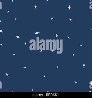 Modello senza giunture. Disegnata a mano con icona perfetta del modello per il design decorativo. Freccia verso il basso in direzione del vettore icona design. Illustrazione Vettoriale