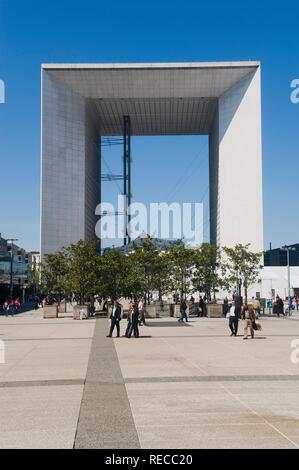 La Grande Arche, architetto Johan Otto von Spreckelsen, 1989, La Defense, Parigi, Francia, Europa Foto Stock