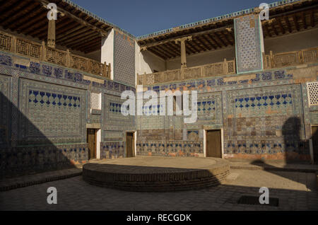 Il cortile harem s nel palazzo, Khiva, Uzbekistan Foto Stock