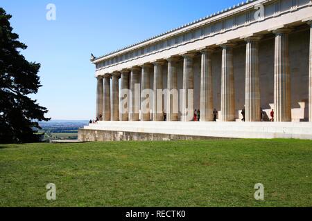 Il Walhalla Memorial, hall of fame per la lodevole e illustri i tedeschi vicino a Donaustauf, Alto Palatinato, Bavaria Foto Stock