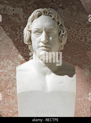 Busto di Johann Wolfgang von Goethe, poeta tedesco Foto Stock