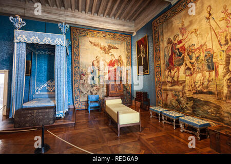 Chateau de Chambord è il più grande castello nella Valle della Loira, Francia Foto Stock
