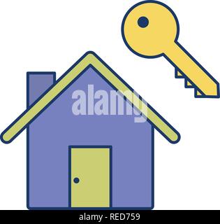 Chiave di casa vettore segno Icona icona illustrazione vettoriale per un uso personale e uso commerciale... Look pulito e icona alla moda... Illustrazione Vettoriale