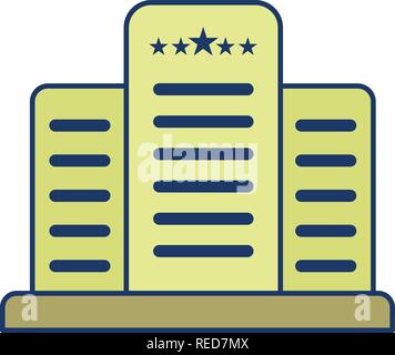 Hotel a cinque stelle di vettore segno Icona icona illustrazione vettoriale per un uso personale e uso commerciale... Look pulito e icona alla moda... Illustrazione Vettoriale