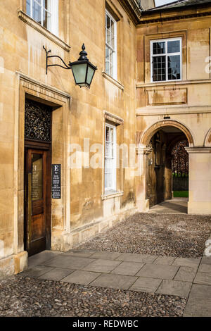 Cambridge University edifici - Università camere in Emmanuel College prima Corte - Il collegio fu fondata nel 1584. Architetto: Sir Christopher Wren Foto Stock