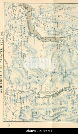 . Una guida completa ai Laghi Inglesi. Storia naturale -- Inghilterra Distretto dei Laghi e Lake District (Inghilterra) -- Guide. . Si prega di notare che queste immagini vengono estratte dalla pagina sottoposta a scansione di immagini che possono essere state migliorate digitalmente per la leggibilità - Colorazione e aspetto di queste illustrazioni potrebbero non perfettamente assomigliano al lavoro originale. Martineau Harriet, 1802-1876. Windermere : J. Garnet; Londra, la Whittaker &AMP; Co. ; [Ecc. , Etc. Foto Stock